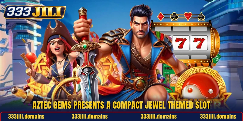 Aztec Gems presents a compact jewel themed slot Aztec Gems presents a compact jewel themed slot
