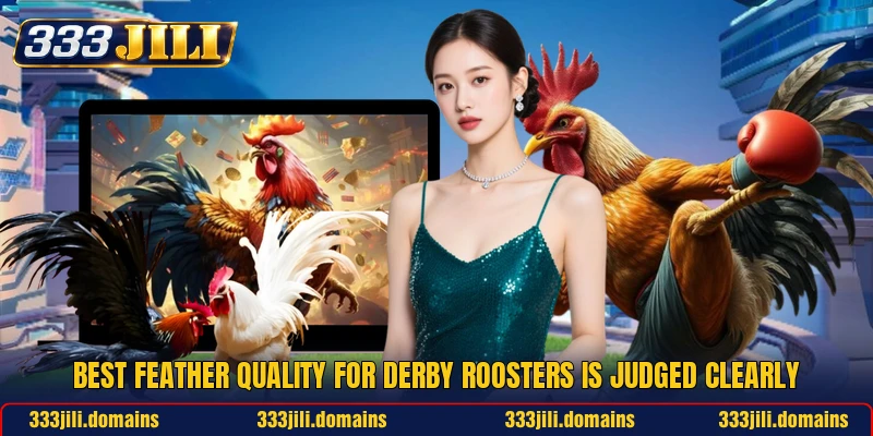 Best feather quality for derby roosters is judged clearly