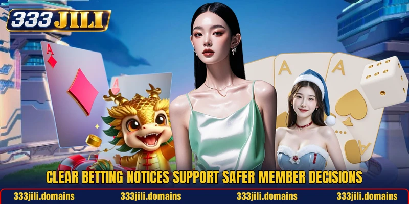 Clear betting notices support safer member decisions