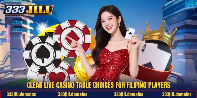 Clear live casino table choices for Filipino players