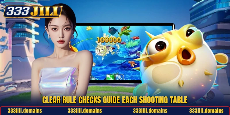 Clear rule checks guide each shooting table