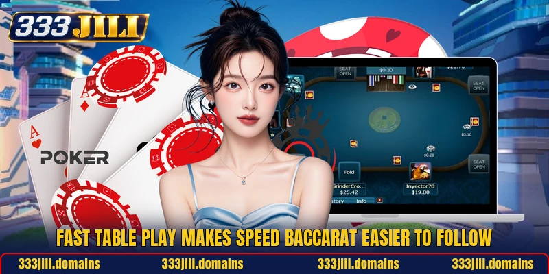 Fast table play makes Speed Baccarat easier to follow