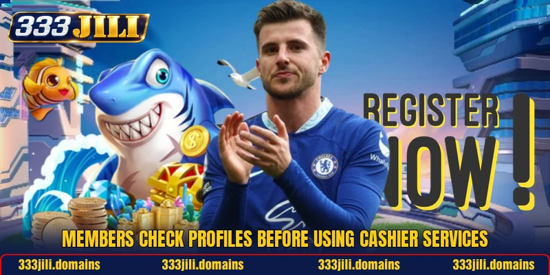 Members check profiles before using cashier services