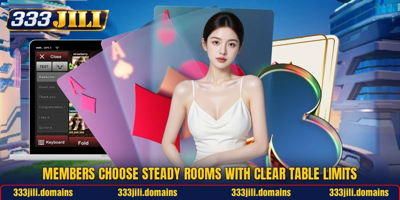 Members choose steady rooms with clear table limits