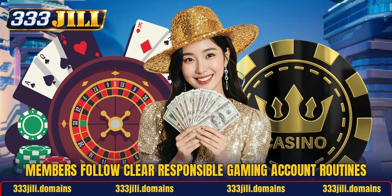 Members follow clear responsible gaming account routines