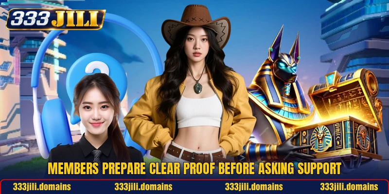 Members prepare clear proof before asking support