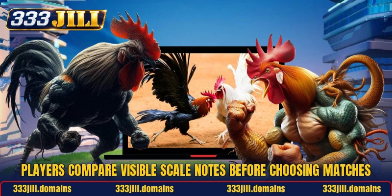 Players compare visible scale notes before choosing matches