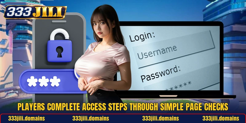 Players complete access steps through simple page checks