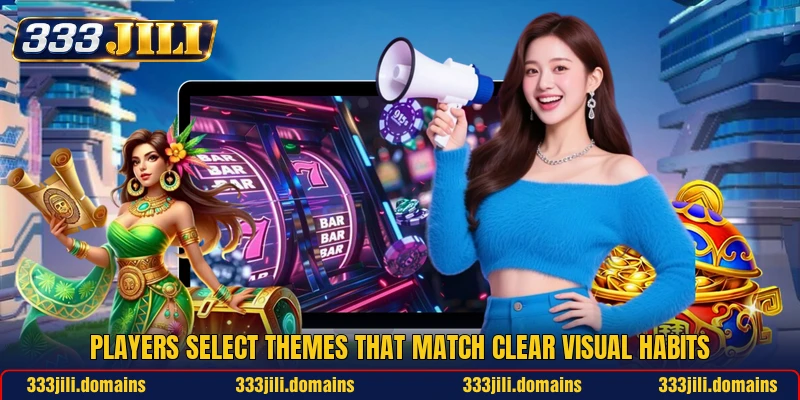 Players select themes that match clear visual habits