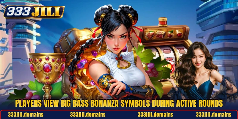 Players view Big Bass Bonanza symbols during active rounds