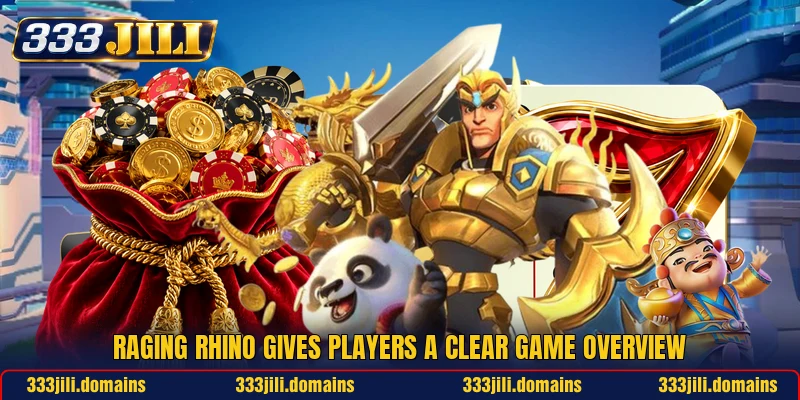 Raging Rhino gives players a clear game overview Raging Rhino gives players a clear game overview