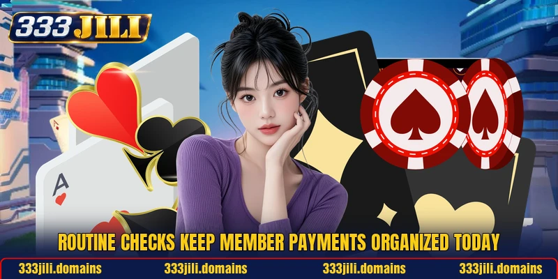 Routine checks keep member payments organized today