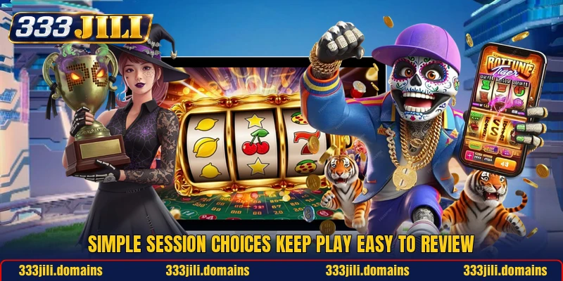 Simple session choices keep play easy to review