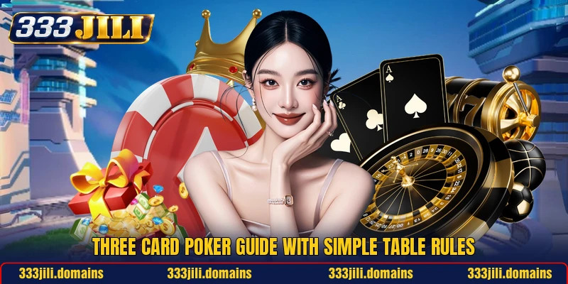 Three Card Poker Guide With Simple Table Rules